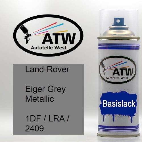 Land-Rover, Eiger Grey Metallic, 1DF / LRA / 2409: 400ml Sprühdose, von ATW Autoteile West.